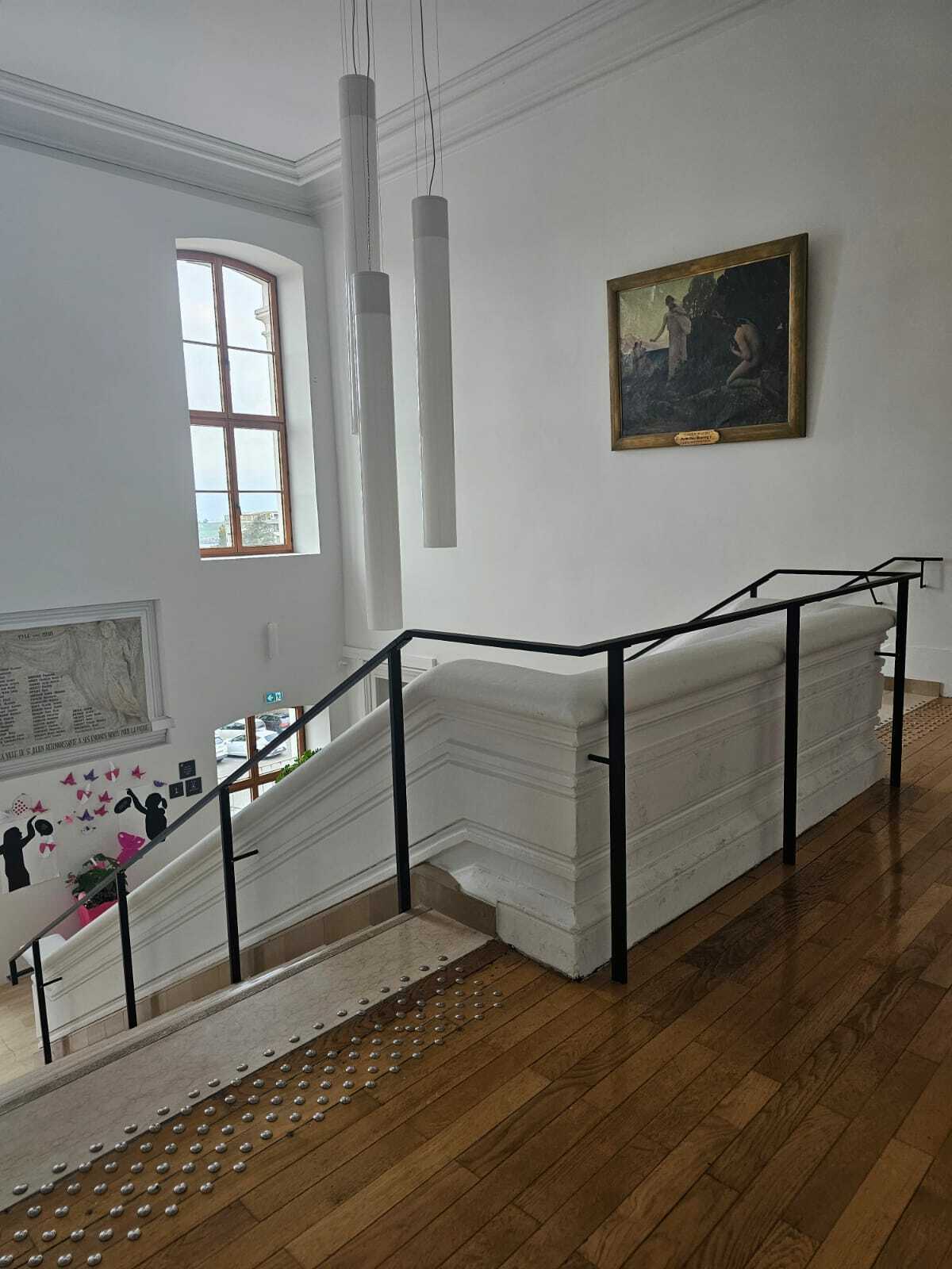 Rampe d'escalier sur mesure métallique très élégante